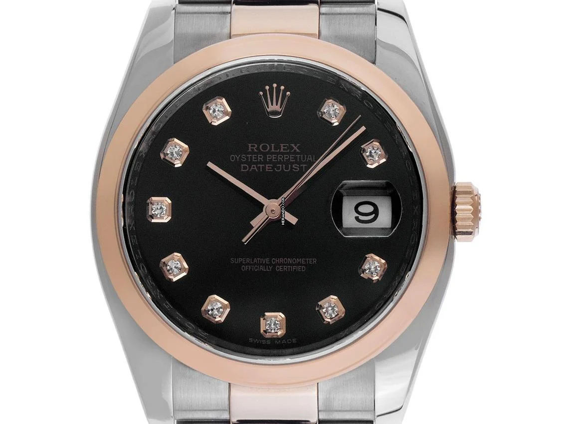 Rolex Datejust 36 Ref.116201 2008 Full Set wie Neu Vintage Datejust Diamanten