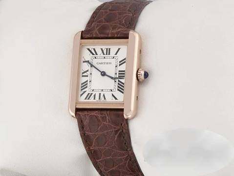  Cartier Tank Solo Edelstahl Rosegold 750 2018 W5200024 Stahl 18kt Rose Gold Damen 