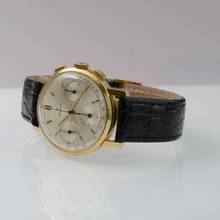Thumbnail von Zenith Stellina chronograph Tricompax caliber 146H yellow gold 18KT 1955’s
