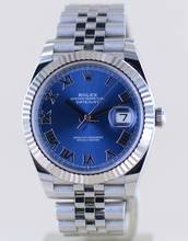 Thumbnail von Rolex Datejust 41 Stahl Jubiléband Azzuro blue roman Dial 41mm B+P Top