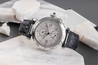 Thumbnail von Cartier Pasha GMT Power Reserve Automatik Stahl Herrenuhr Ref. W3103755