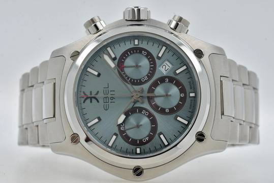  Ebel 1911 Chronograph 1216680 Ice Blue Dial 