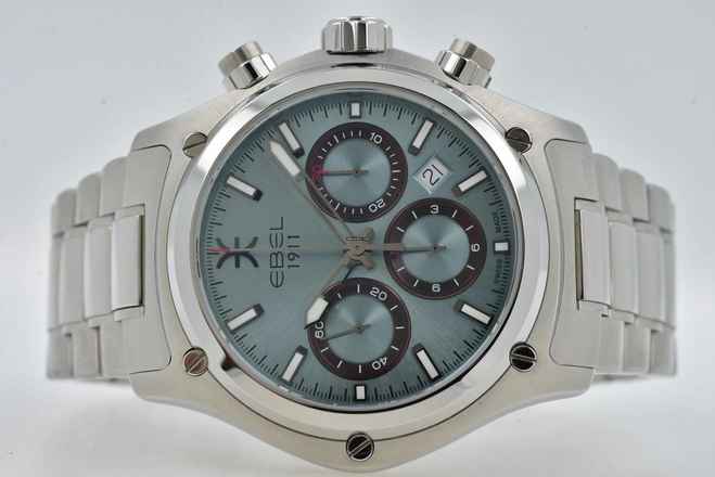  Ebel 1911 Chronograph 1216680 Ice Blue Dial 