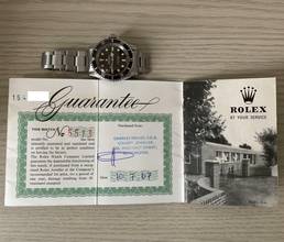 Thumbnail von Rolex Submariner (No Date) 5513 Bart Simpson brown dial 1967 Full Set TOP Condition