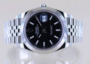 Thumbnail von Rolex Datejust 41 black Dial B+P 126300 Jubiléband Top Klassiker