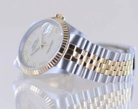 Thumbnail von Rolex Datejust 36 Saphirglas Ivory roman dial Jubiléband Stahl Gold 16233 Klassiker
