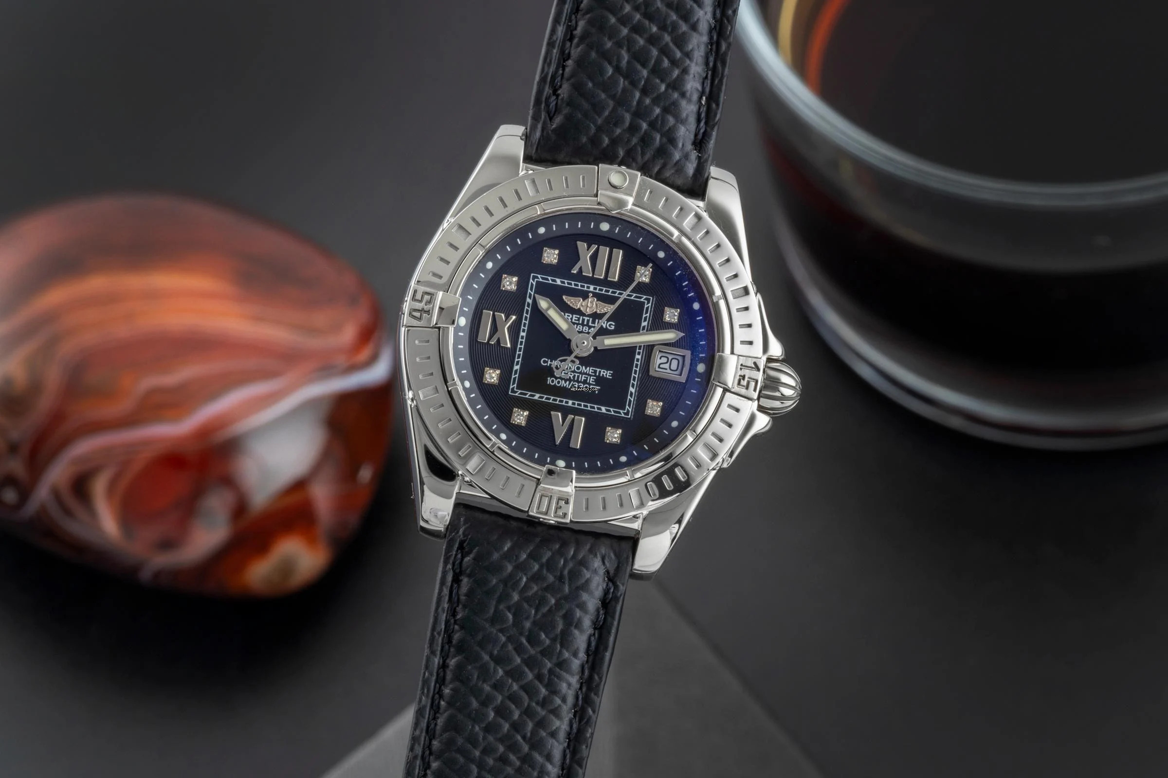 Breitling Galactic 32 Cockpit Galactic 32 Date Diamond Edelstahl Quarz Damenuhr Ref. A71356
