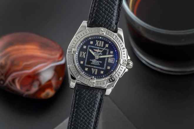  Breitling Galactic 32 Cockpit Galactic 32 Date Diamond Edelstahl Quarz Damenuhr Ref. A71356 