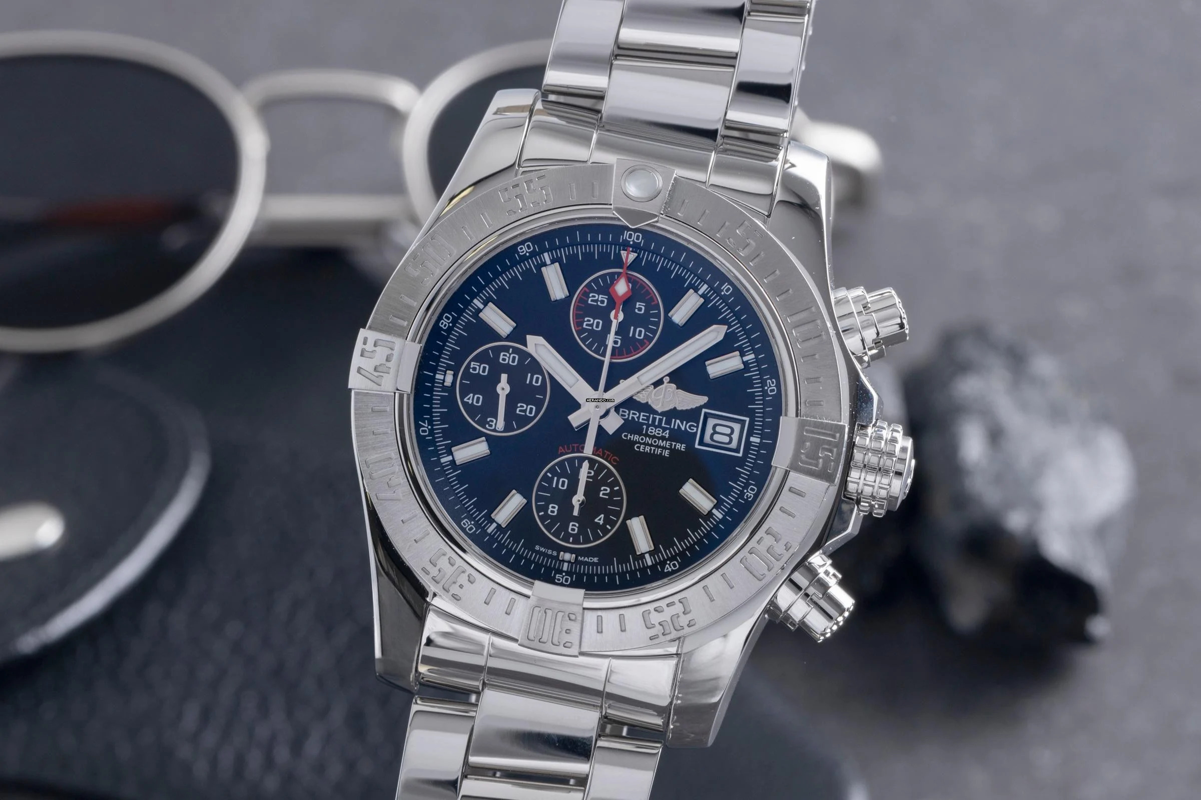 Breitling Avenger II 43 Chronograph Automatik Stahl Ref. A13381111B1A1 B&P