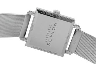 Thumbnail von NOMOS Tetra Edelstahl Handaufzug Herrenuhr Ref. 408 Box & Papiere 2016