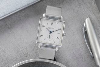 Thumbnail von NOMOS Tetra Edelstahl Handaufzug Herrenuhr Ref. 408 Box & Papiere 2016