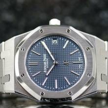 Thumbnail von Audemars Piguet Royal Oak Jumbo Blue Jumbo Extra Thin - like New - Fullset - 04/2016