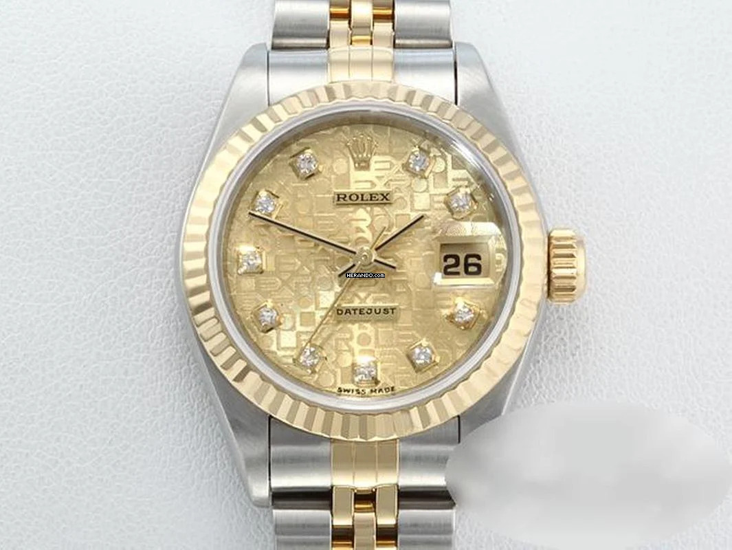 Rolex Lady-Datejust Edelstahl Gelbgold 750 Diamanten Automatik Stainless Steel 18kt Yellow Gold Stahl Jubilé-band Chronometer Oyster