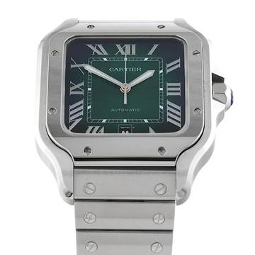  Cartier Santos de Cartier Green Dial Ref.WSSA0062 