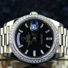 Thumbnail von Rolex Day-Date 40 Yellowgold RBR - Black Baguette - New - Fullset - 10/2025