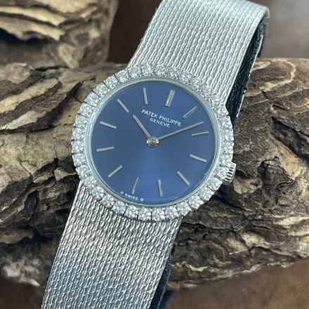  Patek Philippe Calatrava Calatrava Diamant - FULLSET 1978 deutsch - 18kt Weißgold - Ref. 4182/1 