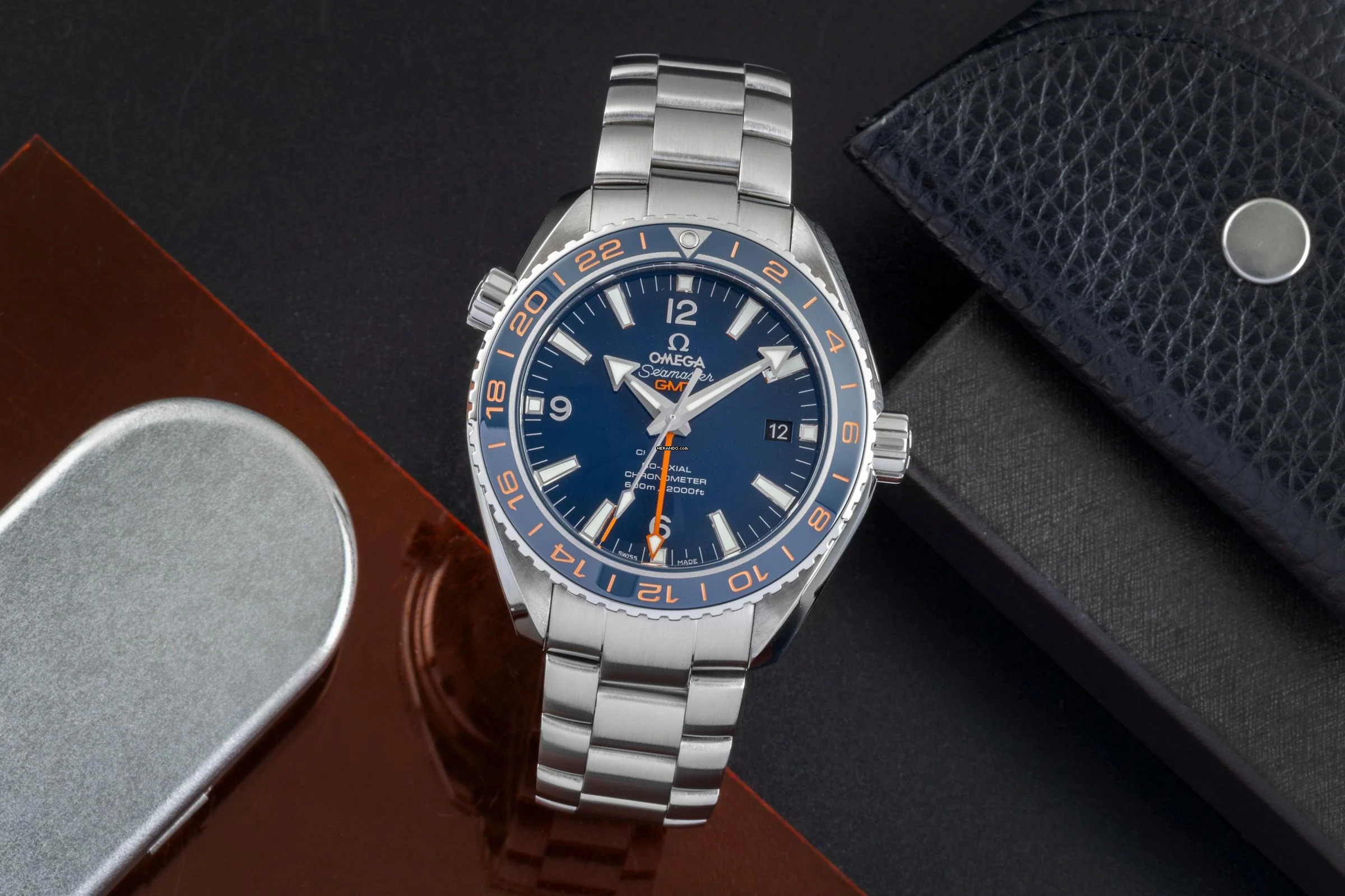 Omega Seamaster Planet Ocean Good Planet 600M GMT Ref. 232.30.44.22.03.001 B&P