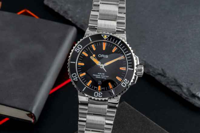  Oris Aquis Date Stahl Automatik Herrenuhr Ref. 01 733 7730 4159-07 8 24 05PEB 