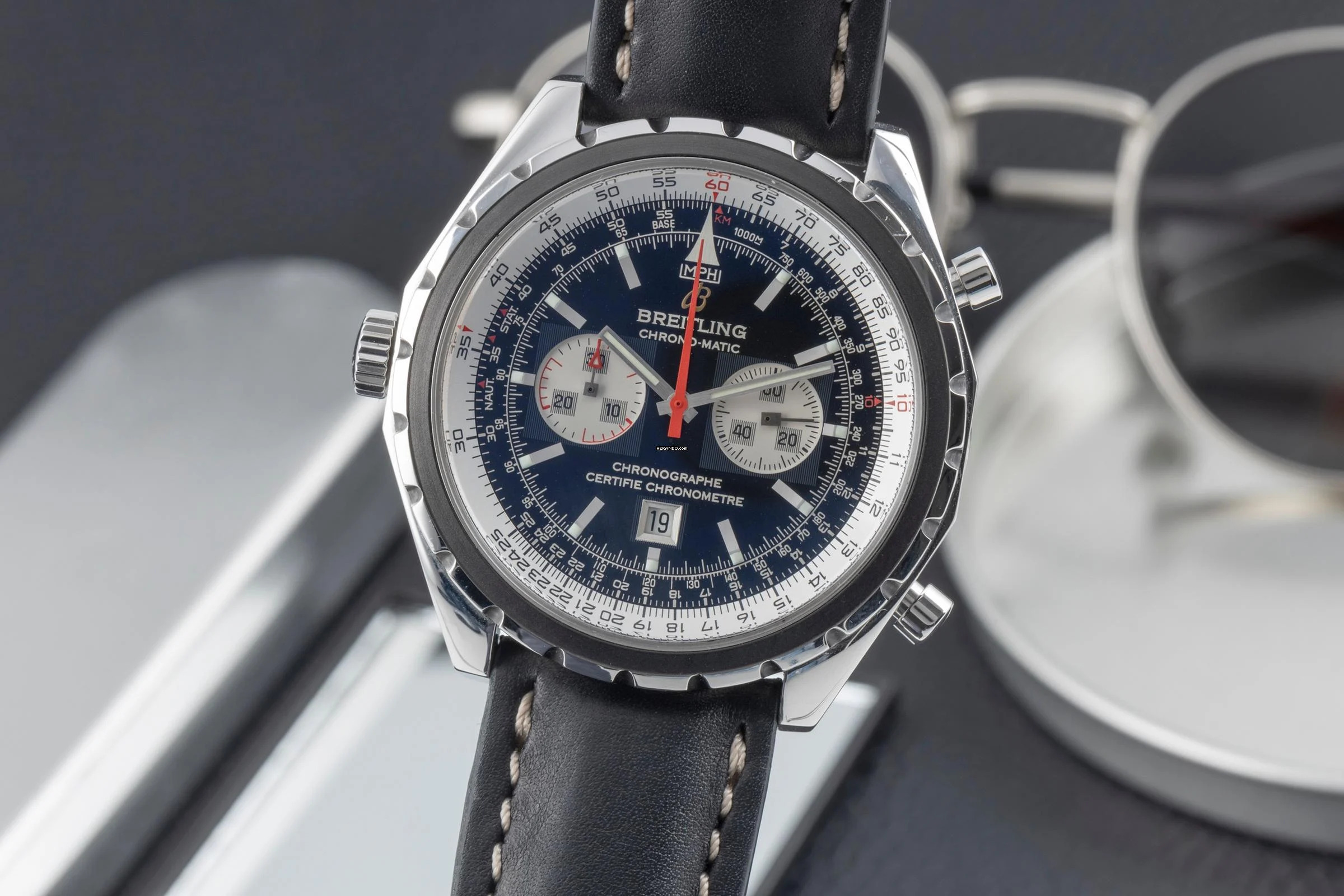Breitling Chrono-Matic Chronograph Edelstahl Automatik Herrenuhr Ref. A41360