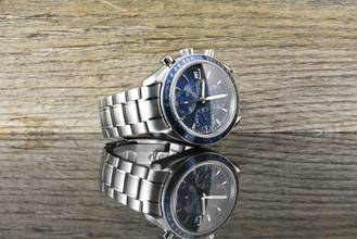 Thumbnail von Omega Speedmaster Date 321280 Blue Dail Chronograph Automatik