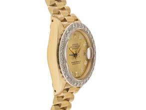 Thumbnail von Rolex Lady-Datejust Ref.6917 1980 Box&Beschreibung sehr gut Vintage Datejust Lady 18kt Gelbgold Diamanten 78g