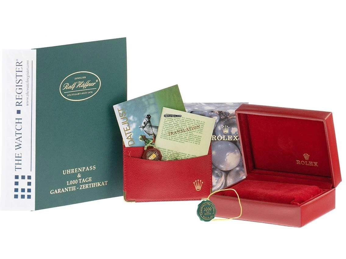 Rolex Datejust 31 Medium Ref.6827 1977 Box&Beschreibung sehr gut Vintage Datejust Medium 14kt Gelbgold open 6/9