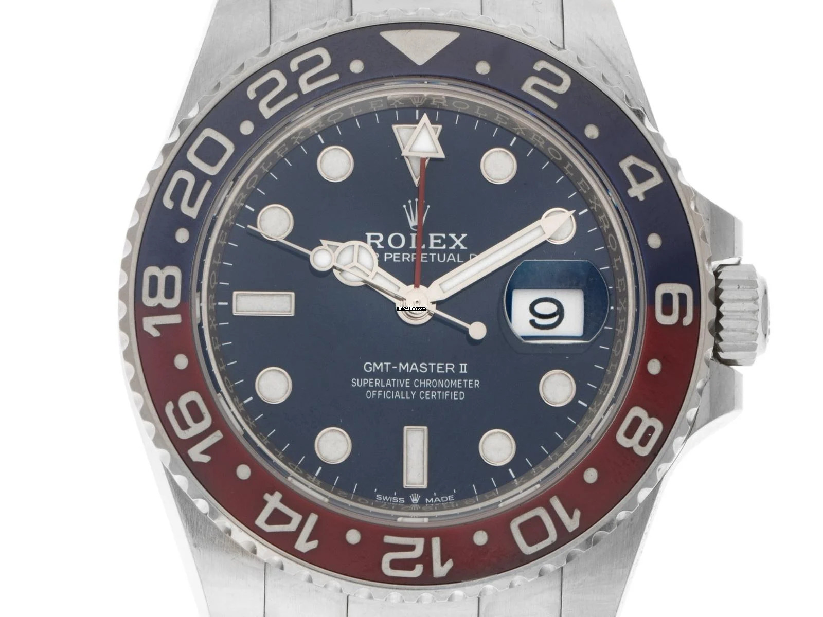 Rolex GMT-Master II Ref.126719BLRO Full Set wie Neu GMT Master II 18kt Weißgold Pepsi