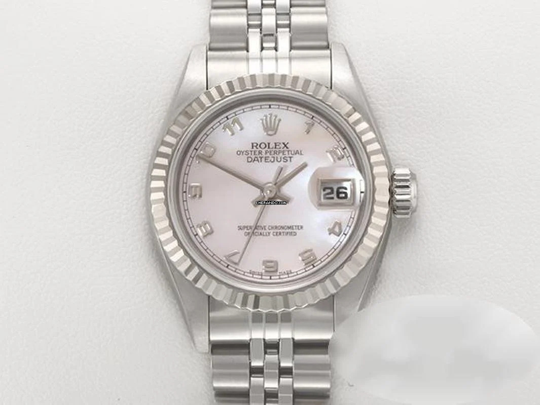 Rolex Lady-Datejust Edelstahl Weissgold 750 Cacholong Automatik Stahl Stainless Steel 18kt White Gold Jubilé-band Chronometer Oyster
