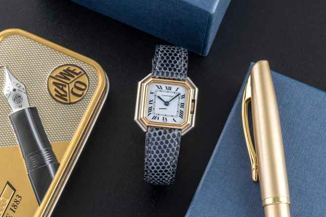  Cartier Ceinture Stahl / Gold Handaufzug Damenuhr Ref. 7821 