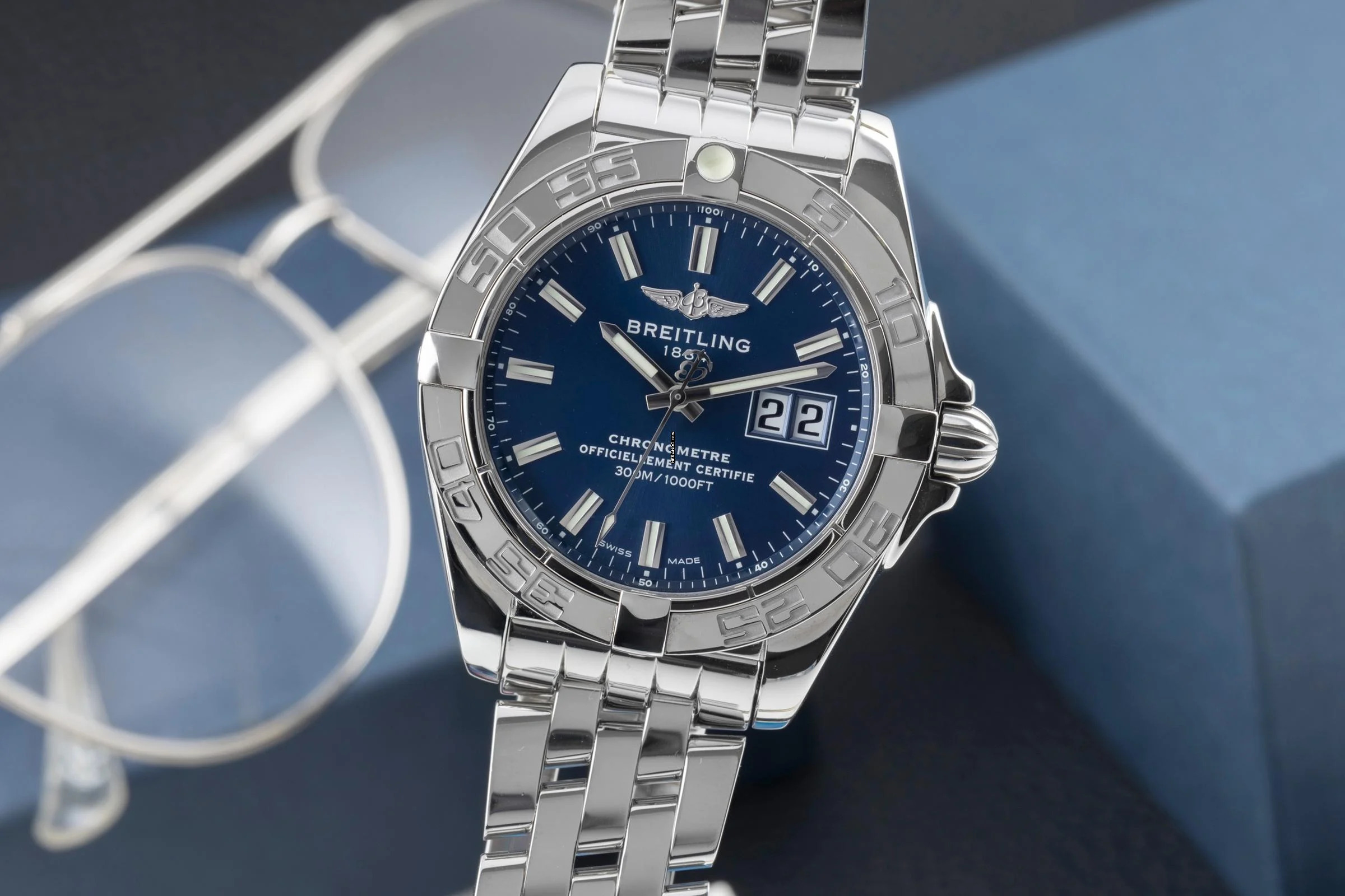 Breitling Galactic 41 Stahl Automatik Herrenuhr Ref. A49350L2/C929 B&P 2019