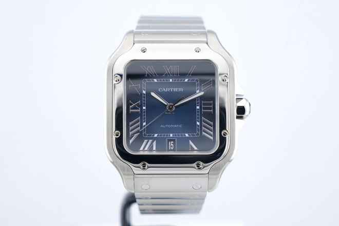  Cartier Santos Blue Dial Like New 40MM Box+Papers WSSA0030 2021 