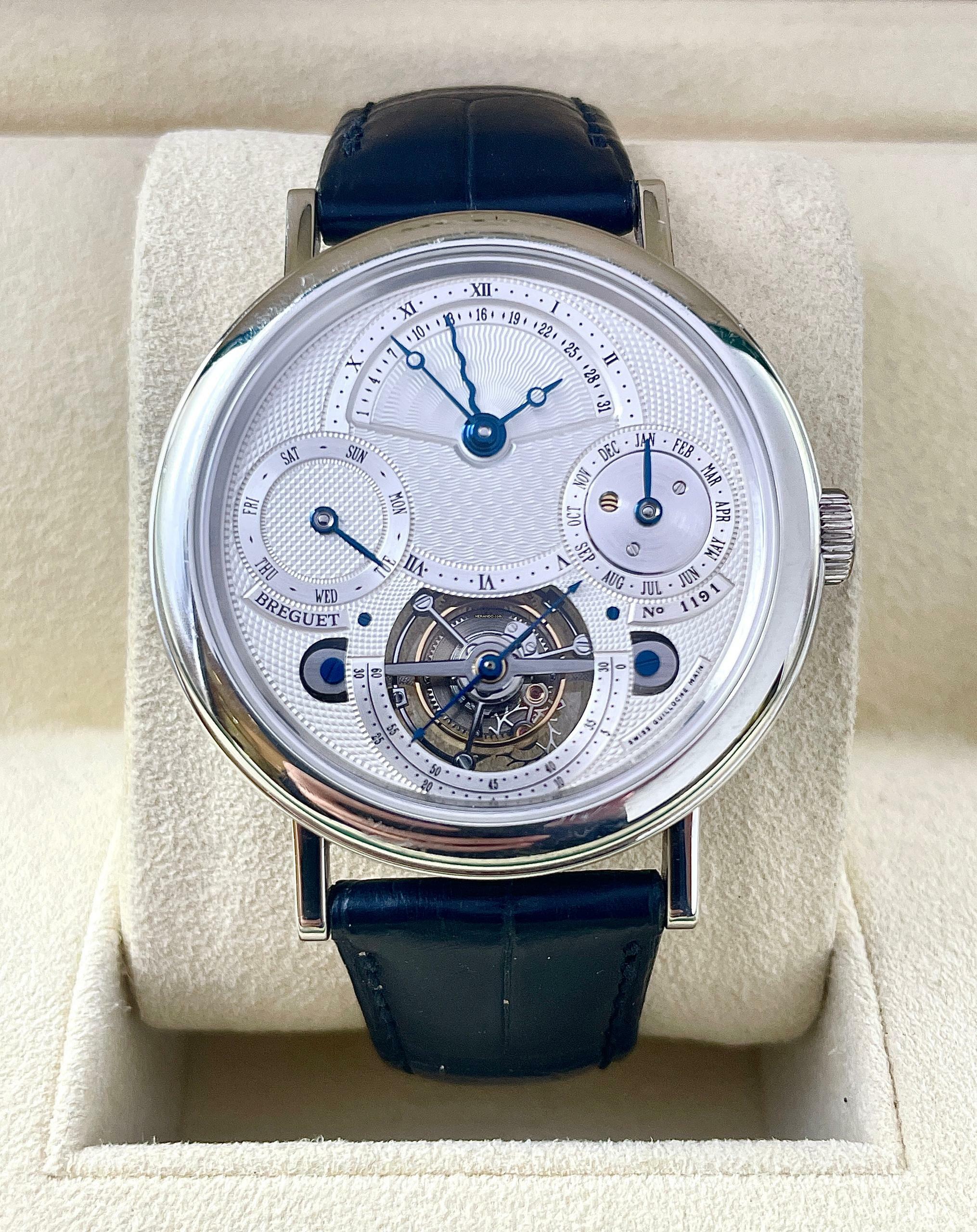 Breguet Classique Complications Tourbillon Perpetual Calendar Classique with SERVICE INVOICE from BREGUET VIENNA PLATIN TOURBILLION