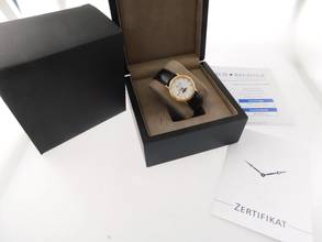 Thumbnail von Blancpain Villeret 18 Karat Gelbgold Automatik Triple Calendar Mondphase 34 mm selten mit deutscher Anzeige original Band und 18Kt Schließ