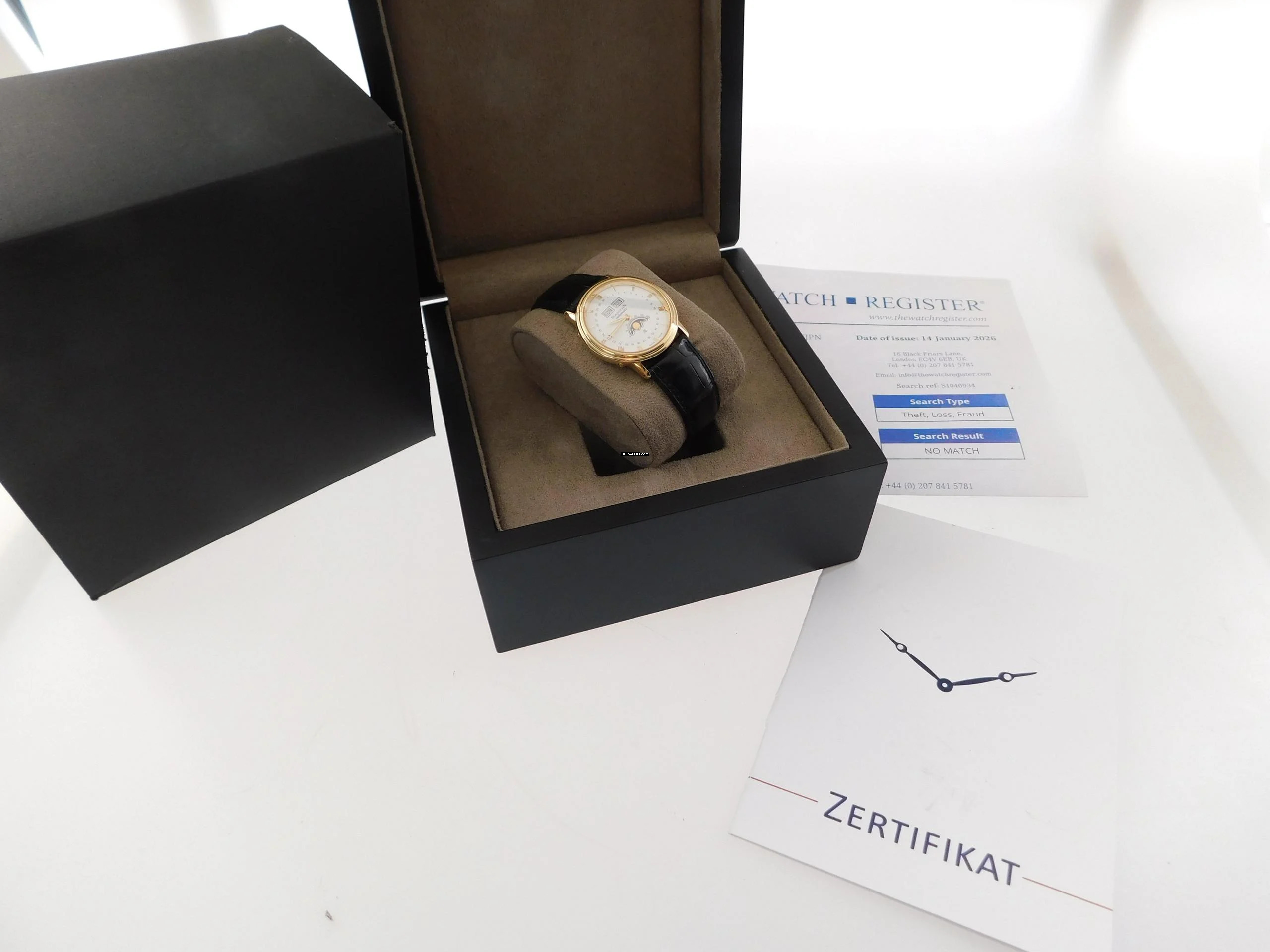 Blancpain Villeret 18 Karat Gelbgold Automatik Triple Calendar Mondphase 34 mm selten mit deutscher Anzeige original Band und 18Kt Schließ