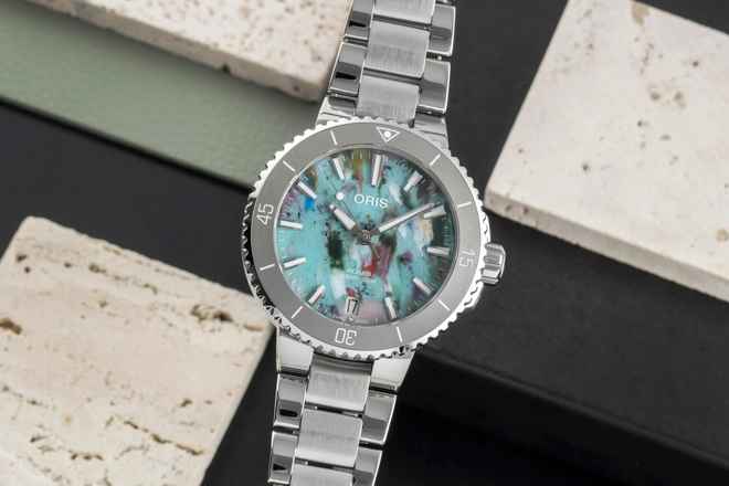  Oris Aquis Date Stahl Automatik Ref. 01 733 7770 4150-Set Box & Papiere 2025 