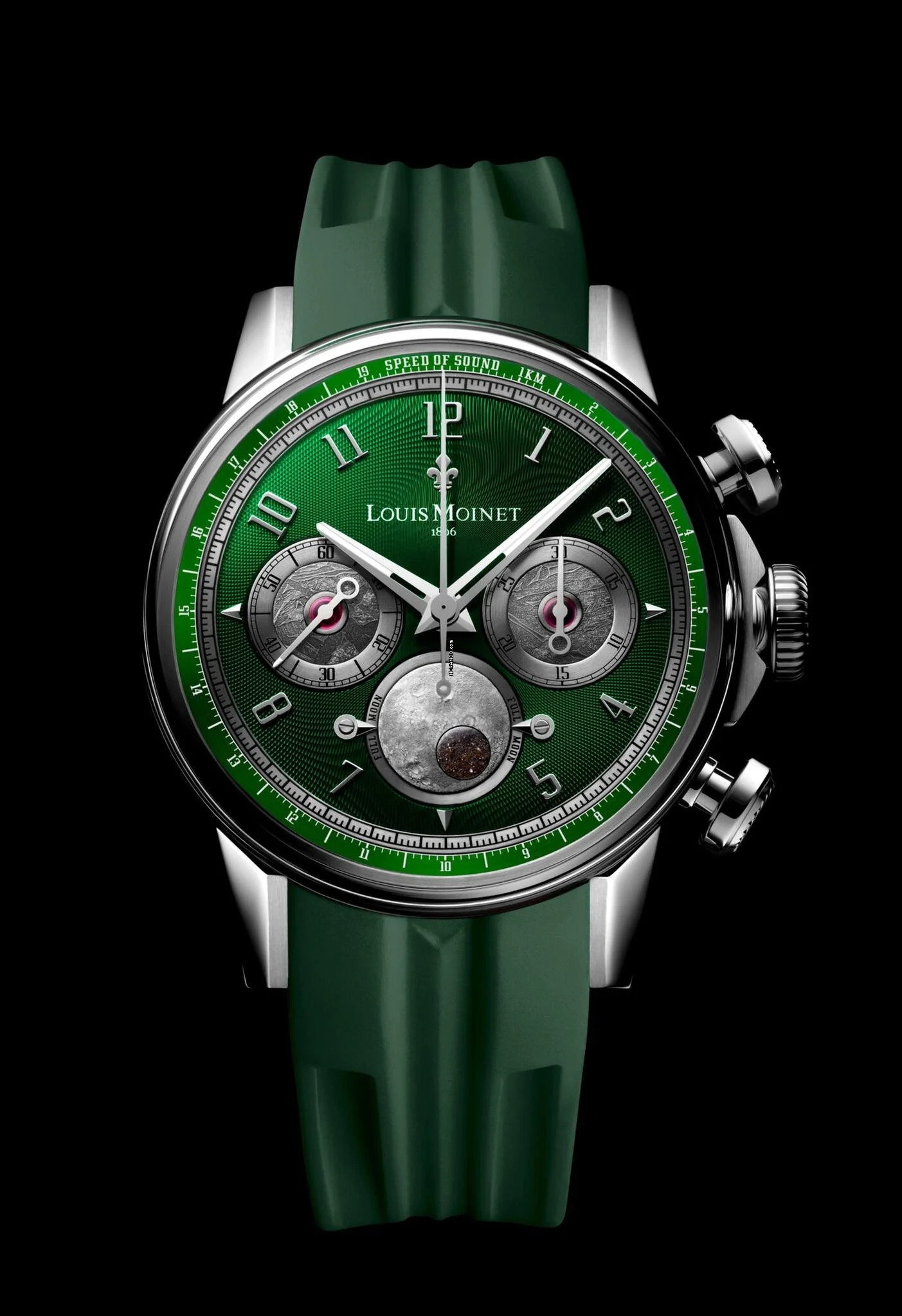 Louis Moinet Speed of Sound Green Titanium Valjoux 88 Limited Edition only 3 pieces