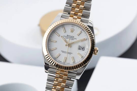  Rolex Datejust 41 White Dial Stahl / Gold Automatik Herren Ref. 126333 B&P 2018 