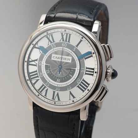  Cartier Rotonde de Cartier Cetral Chronograph WG 18k/750 B&P+Cartier Service 