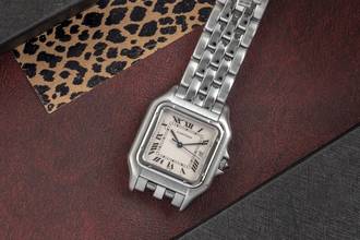 Thumbnail von Cartier Panthère Jumbo Stahl Quarz Silver Roman Dial Ref. W25032P5