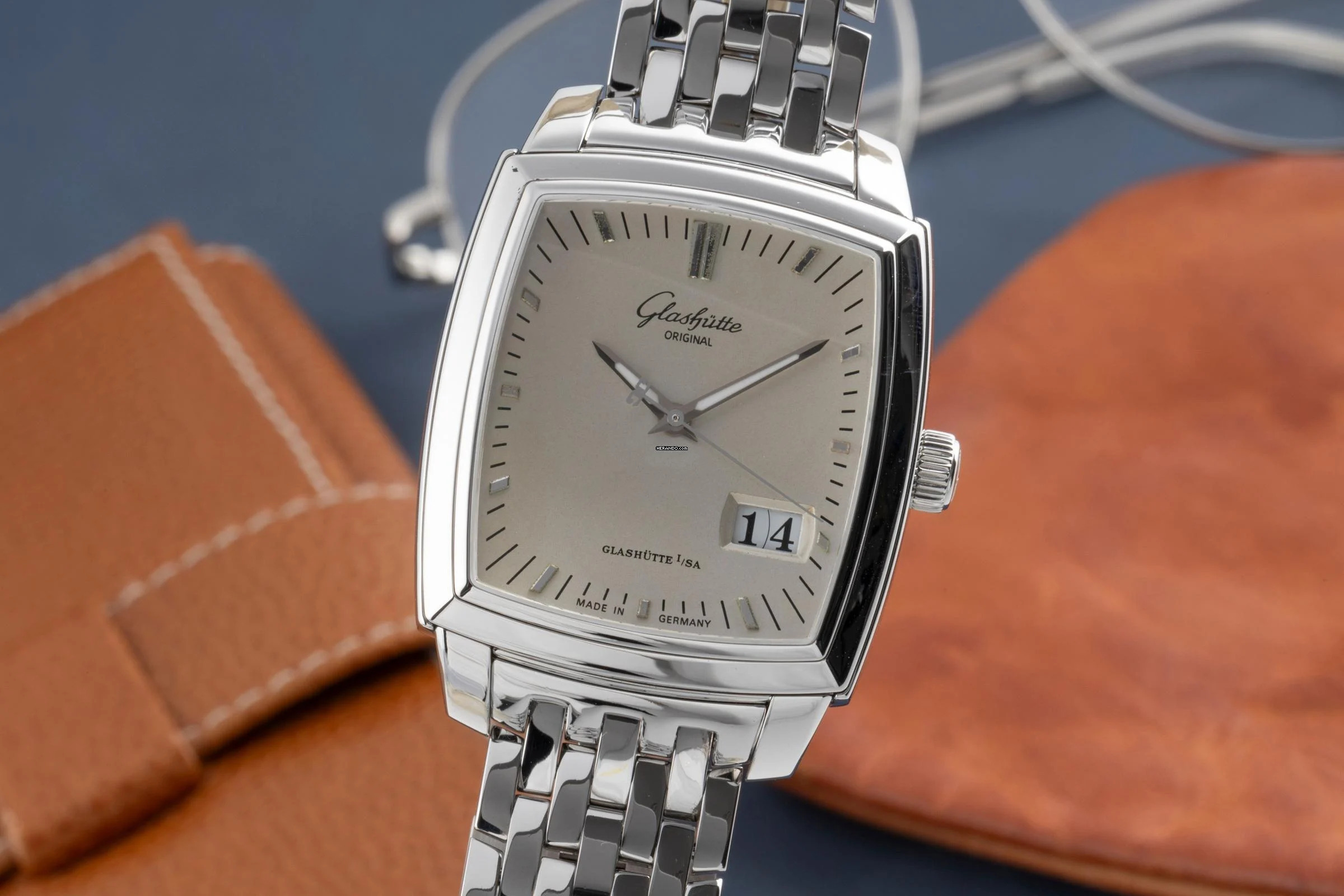 Glashütte Original Senator Stahl Automatik Herrenuhr Ref. 39-42-53-52-14