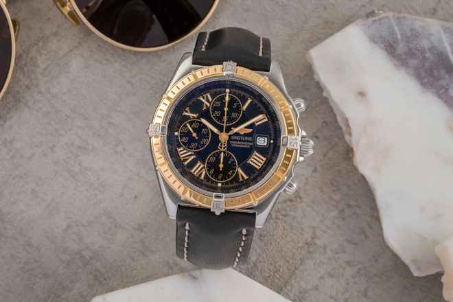  Breitling Crosswind Chronograph Stahl / Gold Automatik Herrenuhr Ref. D13355 