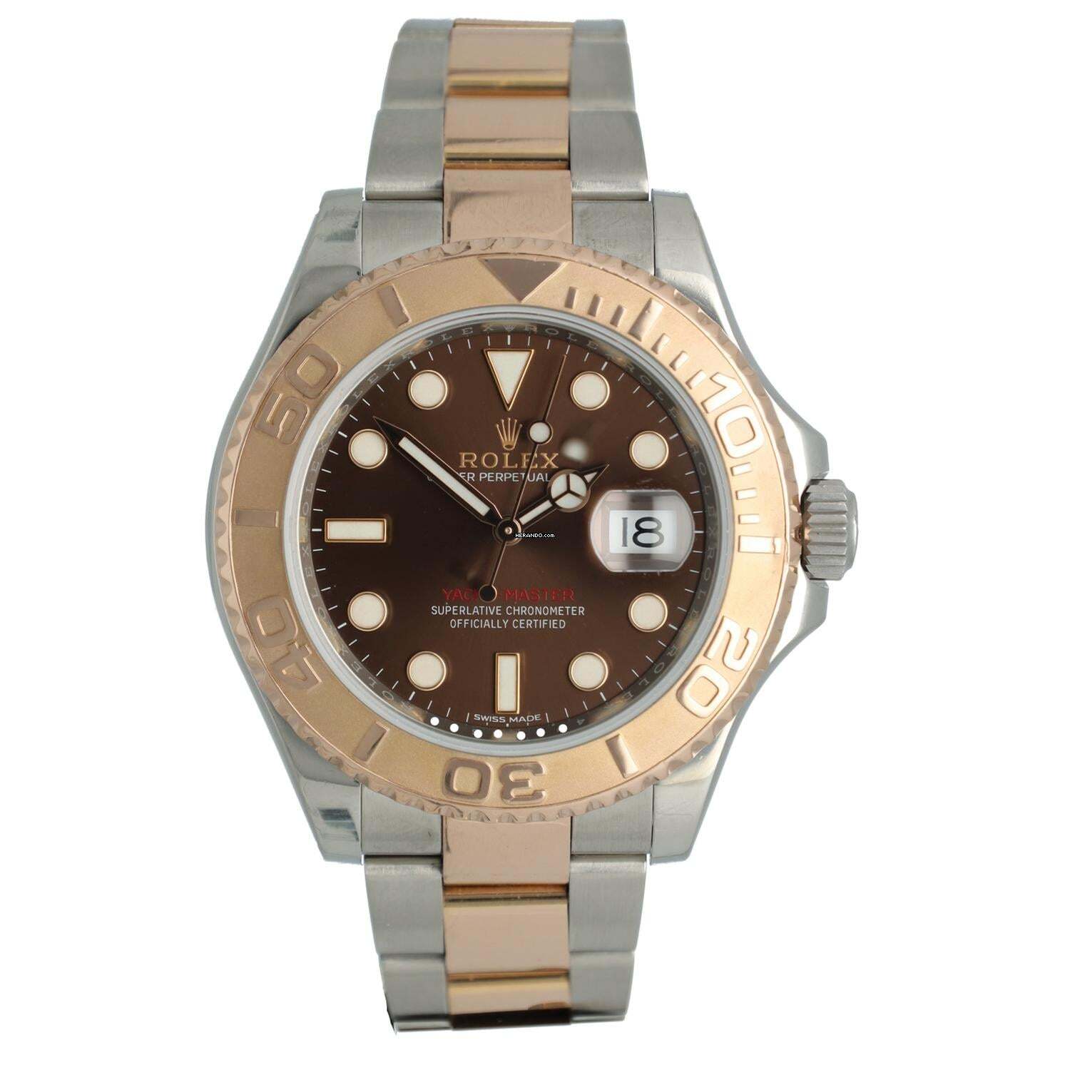 Rolex Yacht-Master 40 Everose-steel Ref. 116621 Chocolate dial