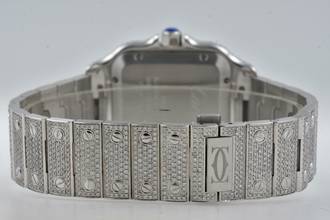 Thumbnail von Cartier Santos de Cartier Large WSSA0018 2021 Iced Out Diamonds Diamanten