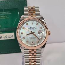 Thumbnail von Rolex Datejust 41 41mm Ouro Rosé & Aço & Diamantes & Madrepérola Automático Completo