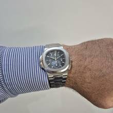 Thumbnail von Patek Philippe Nautilus Travel Time Flyback Chronograph Blue Dial 40.5mm Completo