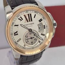 Thumbnail von Cartier Calibre de Cartier Ouro Rosé & Aço 42mm Automático Completo