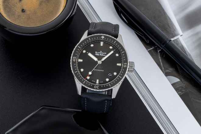  Blancpain Fifty Fathoms Bathyscaphe Stahl Automatik Ref. 5000-1110-B52A Papiere 