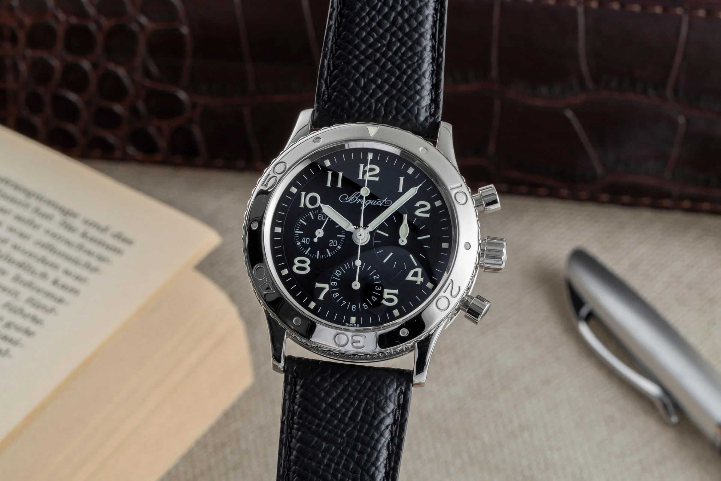 Breguet Type XX - XXI - XXII Aeronavale Chronograph Stahl Automatik Ref. 3800 Klassiker