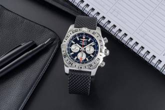Thumbnail von Breitling Chronomat GMT 47 GMT Chronograph Stahl Automatik Ref. AB0413B9/BD17 B&P
