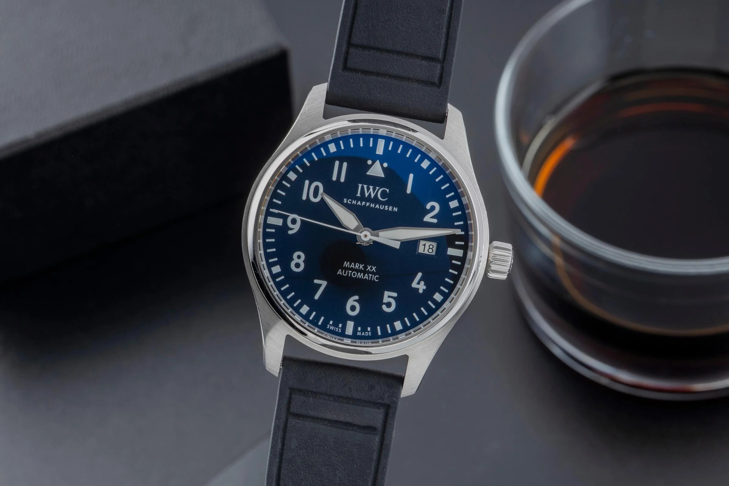 IWC Fliegeruhr Mark Pilot Mark XX Black Dial Stahl Automatik Herrenuhr Ref. IW328201 B&P 2024